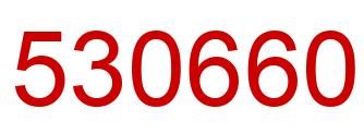 Number 530660 red image