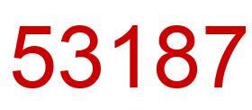 Number 53187 red image