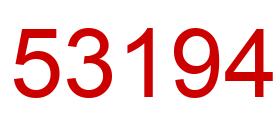 Number 53194 red image