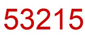 Number 53215 red image