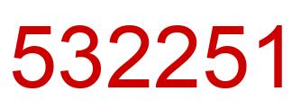 Número 532251 imagen rojo