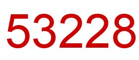 Number 53228 red image