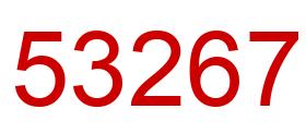 Number 53267 red image