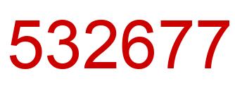 Number 532677 red image