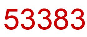 Number 53383 red image