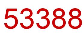Number 53388 red image