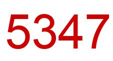 Number 5347 red image