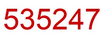 Number 535247 red image