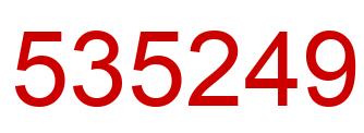 Number 535249 red image