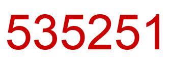 Number 535251 red image