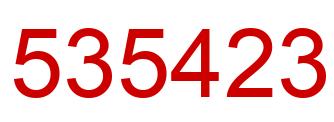 Number 535423 red image