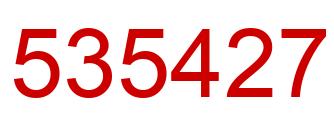Number 535427 red image