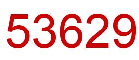 Number 53629 red image