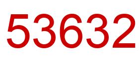 Number 53632 red image