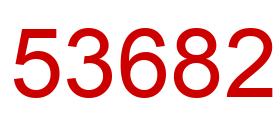 Number 53682 red image