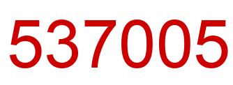 Number 537005 red image