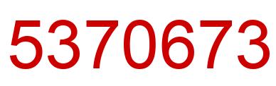 Number 5370673 red image