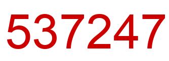 Number 537247 red image