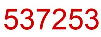 Number 537253 red image