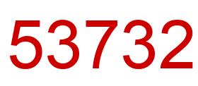 Number 53732 red image