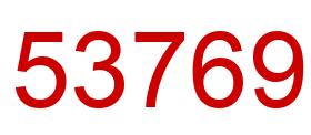 Number 53769 red image