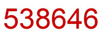 Number 538646 red image
