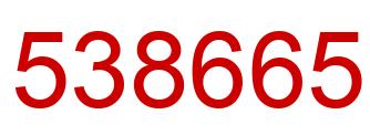 Number 538665 red image