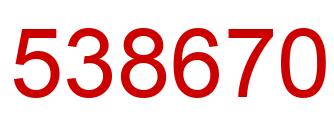Number 538670 red image
