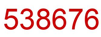 Number 538676 red image