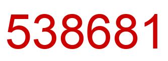 Number 538681 red image