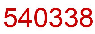 Number 540338 red image