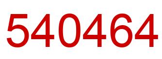 Number 540464 red image