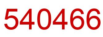 Number 540466 red image