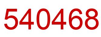 Number 540468 red image