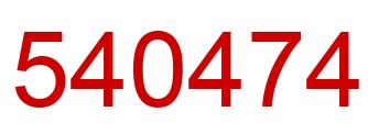 Number 540474 red image