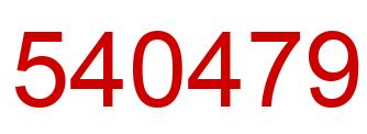 Number 540479 red image