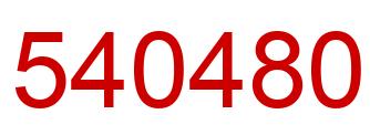 Number 540480 red image