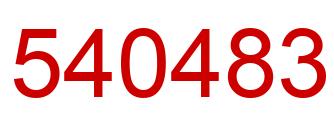 Number 540483 red image