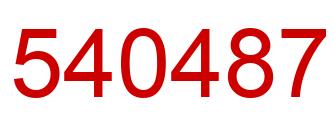Número 540487 imagen rojo