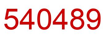 Number 540489 red image