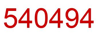 Number 540494 red image