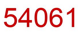 Number 54061 red image