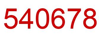 Number 540678 red image