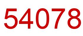 Number 54078 red image