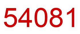 Number 54081 red image