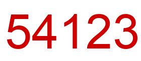 Number 54123 red image