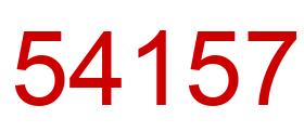 Number 54157 red image