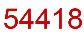 Number 54418 red image