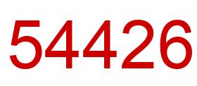 Número 54426 imagen rojo