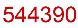 Number 544390 red image